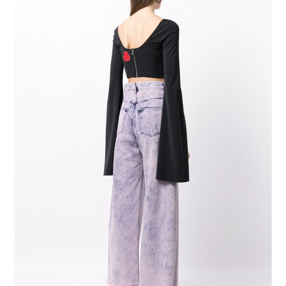 Natasha Zinko Women's Stretch Jersey Corset Top, Black, L